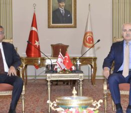 Cumhurbaşkanı Erhürman, TBMM Başkanı Kurtulmuş ile görüştü