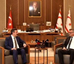 Erhürman, TC Cumhurbaşkanı Yardımcısı Yılmaz’ı kabul etti