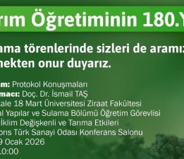 İklim değişliğinin tarıma etkileri konuşulacak
