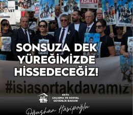 Hasipoğlu, , 6 Şubat depreminin üçüncü yıl dönümü dolayısıyla mesaj yayımladı