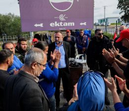 Çeler, Ektam Kıbrıs Ltd. çalışanlarının eylemine destek belirtti