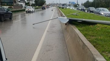 Polis İskele bölgesindeki sürücüleri olumsuz hava koşullarına karşı uyardı