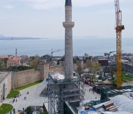 Ayasofya’nın kuzeydoğu minaresinde restorasyon tamamlandı