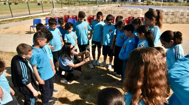 AB Bilgi Merkezi, Lefkoşa Dr. Suat Günsel İlkokulu’nda ağaç dikim etkinliği düzenledi