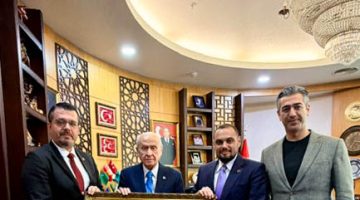 Bahçeşehir Kıbrıs Üniversitesi heyeti, Bahçeli’yi ziyaret etti