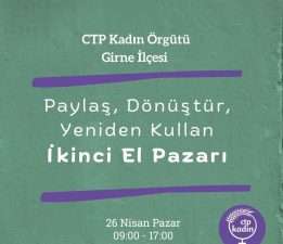 CTP Kadın Örgütü pazar günü Girne’de ikinci el eşya standı açacak