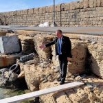 Ataoğlu, Girne Antik Limanı’nda yürütülen iskele yapım çalışmalarını inceledi