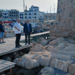 Ataoğlu, Girne Antik Limanı’nda yürütülen iskele yapım çalışmalarını inceledi
