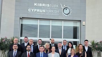 DEİK Türkiye-KKTC İş Konseyi heyeti, Sanayi Odası’nı ziyaret etti