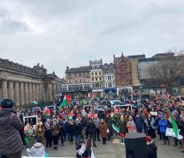 İskoçya’nın başkenti Edinburgh’da Filistin’e destek eylemi