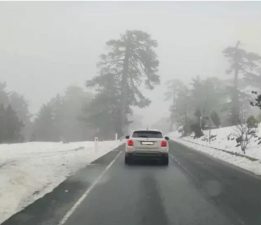 Trodos’da mayıs ayında kar sürprizi