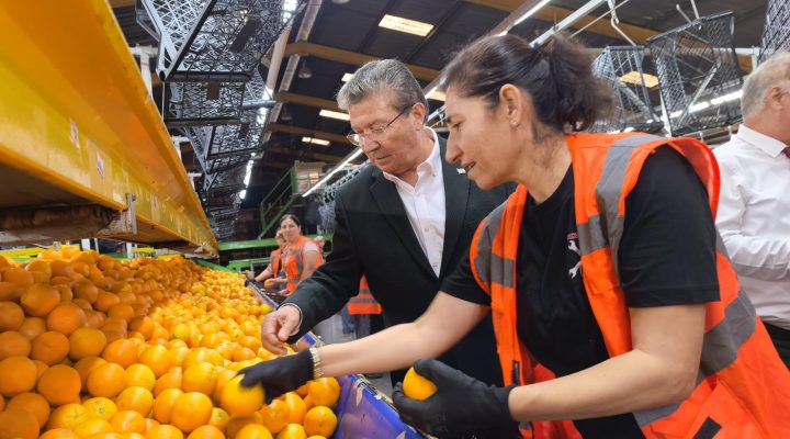Üstel Güzelyurt Yeni Devlet Hastanesi ve Cypfruvex’teki soğuk hava deposu tesisinde incelemelerde bulundu
