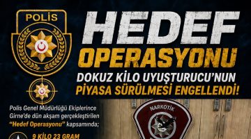 Polisten “Hedef Operasyonu”… Girne’de 9 kilodan fazla uyuşturucu ile nakit para ele geçirildi, iki tutuklu